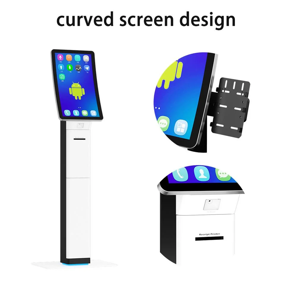 Progettazione di touch screen a 23,6 pollici del chiosco self service di Mini Curved che ordina per il fast food