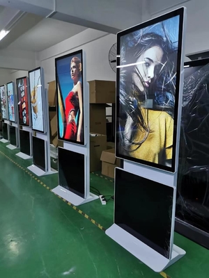 43 55 pollici Digital Signage Chiosco Rotate Pavimento Stand Display pubblicitario a 360 gradi