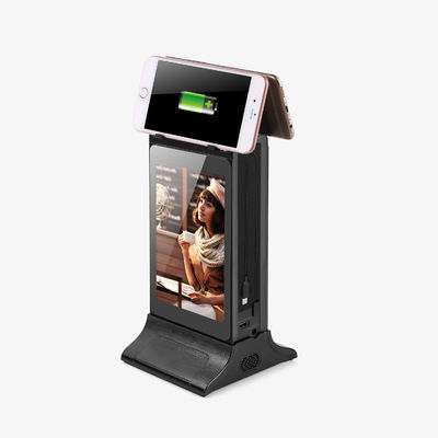10 pollici nero Advanced L-Shaped Desktop HD LCD Screen Advertising Player con Menu Power Bank