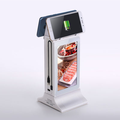 10 pollici nero Advanced L-Shaped Desktop HD LCD Screen Advertising Player con Menu Power Bank