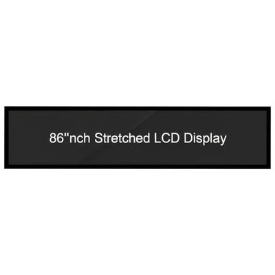 Display LCD allungato da 86 pollici con risoluzione 1920*1080 e luminosità 400CD/M*2 per segnaletica digitale e schermo LCD a barre
