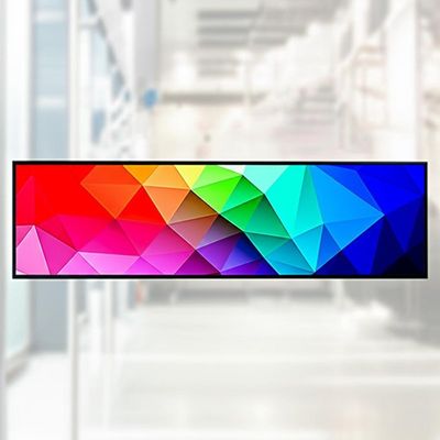 Display LCD allungato da 86 pollici con risoluzione 1920*1080 e luminosità 400CD/M*2 per bar di hotel e uso commerciale