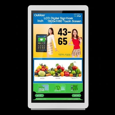 Chiosco di segnaletica digitale LCD esterna 43-65 pollici 1920x1080 touch screen