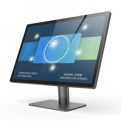 Segnaletica digitale multi-touch a 10 punti con angolo di visione di 178 gradi 2 GB di RAM e 8 GB di memoria ROM ottimizzata per l'interazione con l'utente