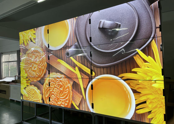 Mini incastonatura di video della parete UHD 4k di risoluzione 3X3 Digital luminosità a 55 pollici LCD 450 del contrassegno