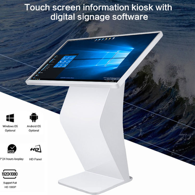 pavimento del chiosco del touch screen 450nits che sta giocatore di pubblicità LCD a 43 pollici
