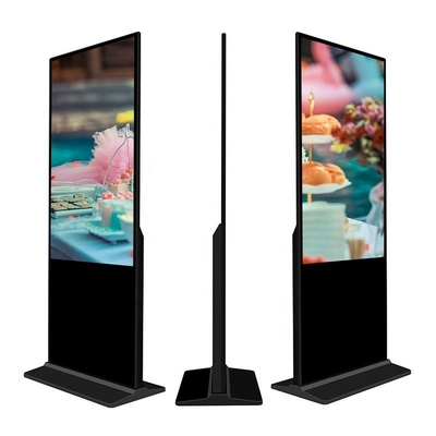 Pavimento che sta l'affissione a cristalli liquidi dell'interno verticale di pubblicità HD del chiosco 4k del touch screen della TV