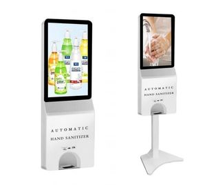 Contrassegno LCD dell'interno di Digital del touch screen con l'erogatore automatico del prodotto disinfettante della mano