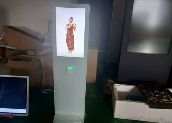 Chiosco a 32 pollici del touch screen di colore nero con 10 punti di tocco 400cd/m2 con la stampante