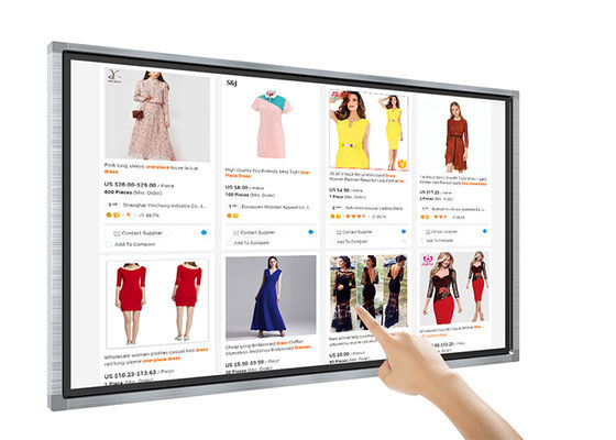 Pubblicità del LCD interattivo del supporto della fabbrica dell'OEM dell'esposizione del monitor del chiosco della rete del touch screen terminale a 55 pollici del riproduttore video